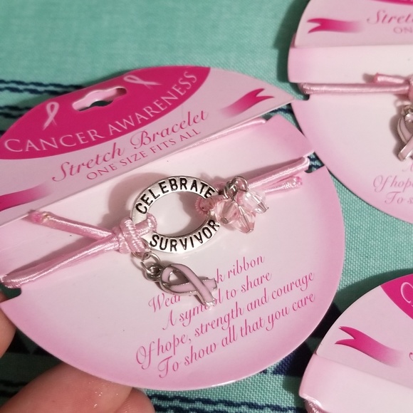 3 Pink Ribbon Bracelets - Picture 3 of 4